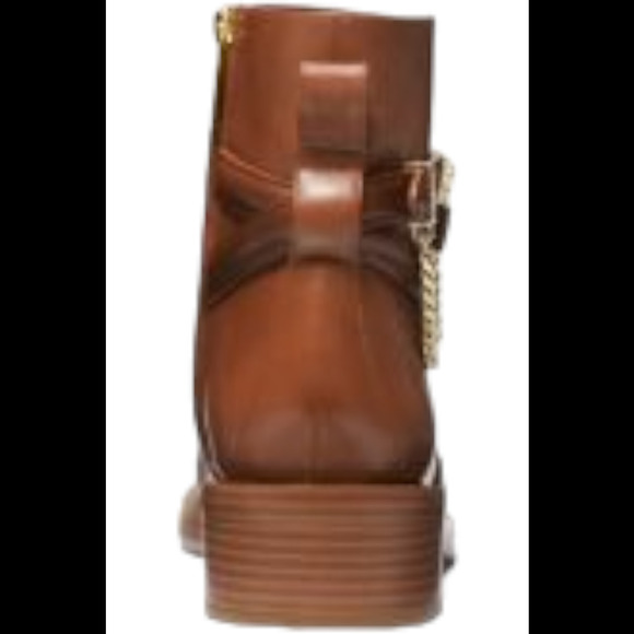 Michael Kors Hamilton Embellished Leather Ankle Boot Luggage - Medium - Picture 2 of 3